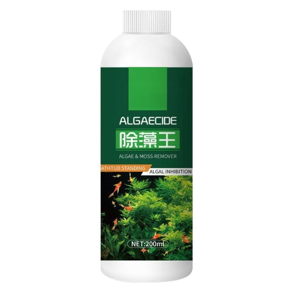 Aquarium Algae Remover Liquid - 200ml Safe Moss & Slime Control for Fish Tanks, Plant & Invertebrate Friendly Water Purifier