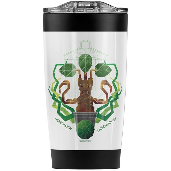 Harry Potter Herbology Greenhouse Mandrake Stainless Steel Tumbler 20 oz Coffee Travel Mug/Cup, Vacuum Insulated & Double Wall with Leakproof Sliding Lid | Great for Hot Drinks and Cold Beverages