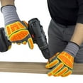 thumbnail image 2 of Safety Work Gloves Impact Protection Men Women Anti Slip TPR Heavy Duty Nitrile Grip Cut Resistant Mining Gardening Farming Construction, 2 of 10