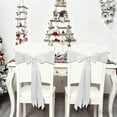 thumbnail image 7 of RKSTN Elastic Christmas Chair Bow Tie - White - Back Decor Sash, 7 of 7