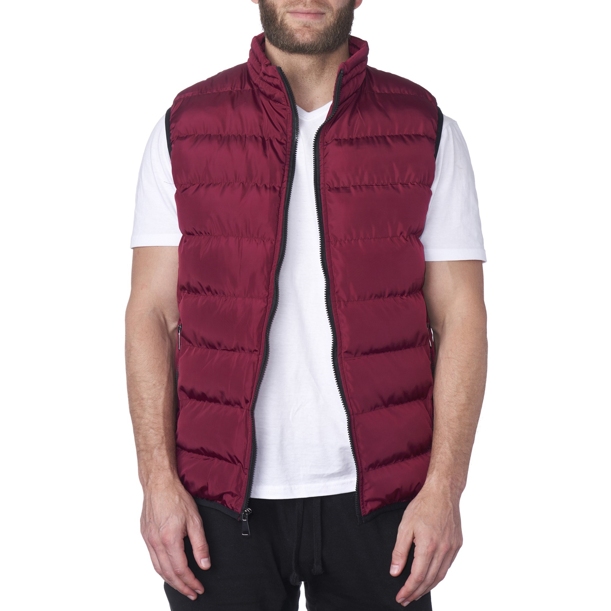 Down vest with short sleeves sale