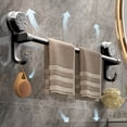 thumbnail image 5 of LACKUST No Drill Wall Mounted Shoe Rack - Gray Bathroom Slipper Storage, Multifunctional Anti-Rust Plastic Towel Holder for Entryway Small Space, 5 of 7