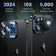 thumbnail image 4 of [2 Pack] Camera Lens Protector Compatible with iPhone 16 Pro Max/iPhone 16 Pro, 9H Tempered Glass Screen Protector, Metal Protective Lens Cover for iPhone 16 Pro Max/iPhone 16 Pro - Black, 4 of 7