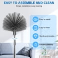 thumbnail image 6 of 81 Inch Extendable Cobweb Duster, Telescopic Stainless Steel Handle Spider Web Brush, Medium-Stiff PET Bristles for High Ceiling, Fan, Blind Indoor & Outdoor Cleaning, 6 of 8