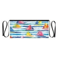 thumbnail image 7 of Yayeee Waist Apron with Pockets for Cooking Waterproof Half Server Aprons, Yellow Hand Drawn Sailboats, 7 of 7