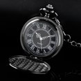 thumbnail image 4 of Reloj de bolsillo Realpoo 46 mm de cuarzo negro con cadena, 4 of 8