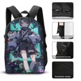 thumbnail image 3 of Cyberpunk heroes Backpack Set Large Daypack Insulated Lunch Pouch Pencil Case, 3 of 5