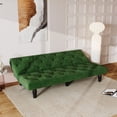 thumbnail image 3 of Leumius Home Wood Reclining Futon Sofa Bed, Green, 3 of 6