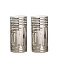 thumbnail image 3 of Efavormart 2 Pack 10" Gold Striped Cylinder Vases Glass Vases Flower Centerpieces, 3 of 10