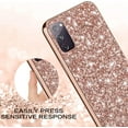 thumbnail image 5 of Phone Case for Samsung Galaxy S20 FE Case Glitter Sparkle Gold, Samsung S20 FE 5g Case Silicone Anti-Fingerprint Glamorous Bling Shiny Cover Thin (Pink), 5 of 14