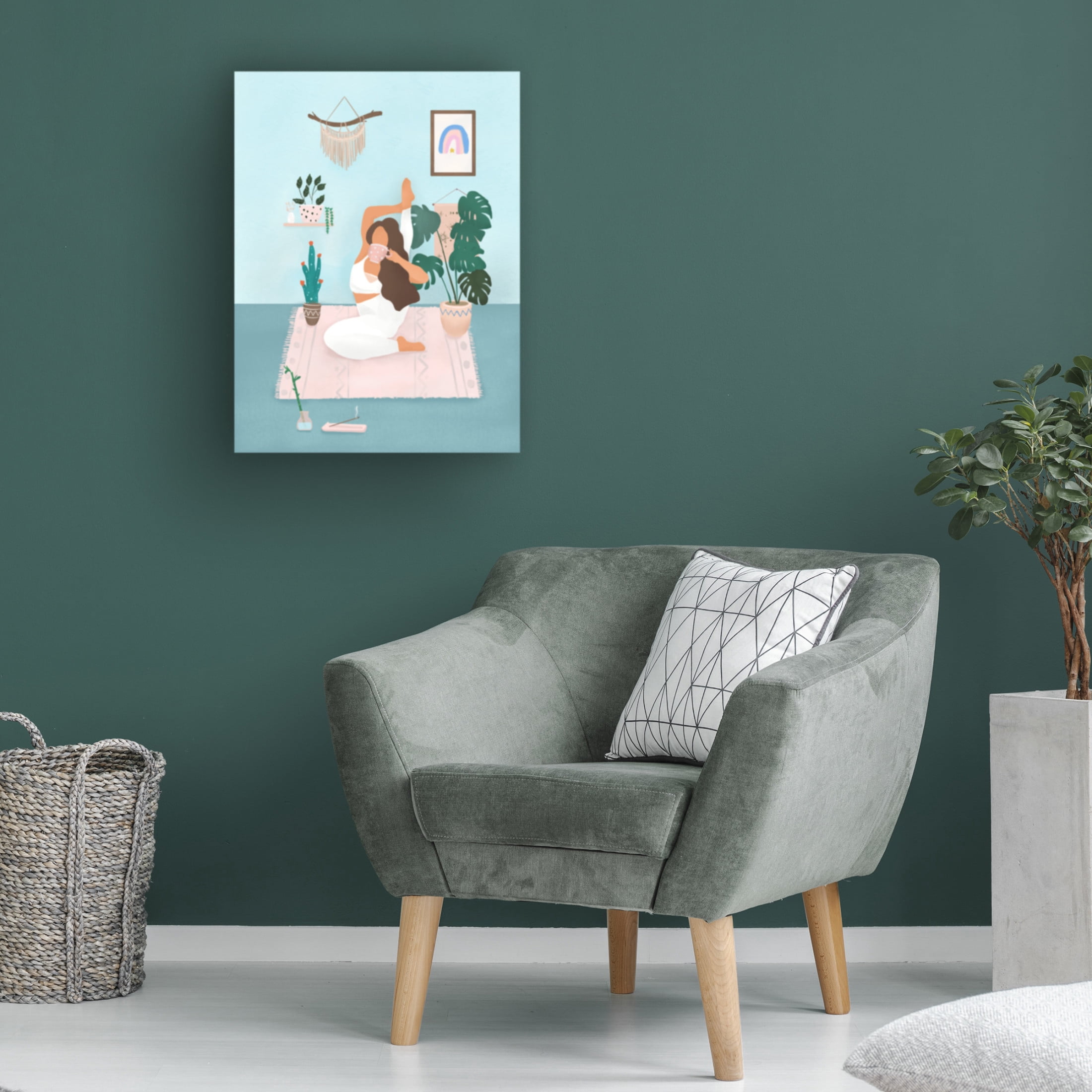 Trademark Fine Art Petra Lizde  Yoga Time Canvas Wall Art