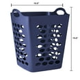 thumbnail image 3 of Your Zone Flexible Plastic Laundry Hamper, 3 Pack, Stadium Blue, 3 of 5