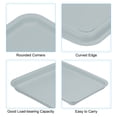thumbnail image 3 of Uxcell 12x9" Fast Food Tray, 2 Pack Plastic Reusable Multi-Purpose Rectangle Serving Tray Light Blue, 3 of 5