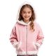 thumbnail image 2 of Sudadera con capucha y cremallera de manga larga para niñas y niños, informal, con bolsillo y color liso, de poliéster, 2 of 5