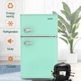 thumbnail image 2 of KUPPET Retro Mini Refrigerator 2-Door Compact Refrigerator for Dorm, Garage, Camper, Basement or Office, 3.2 Cu.Ft(Green), 2 of 7