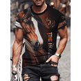thumbnail image 2 of Camiseta informal con estampado 3D para hombre, ropa deportiva cómoda, transpirable, de secado rápido, para verano, 2024, 2 of 4