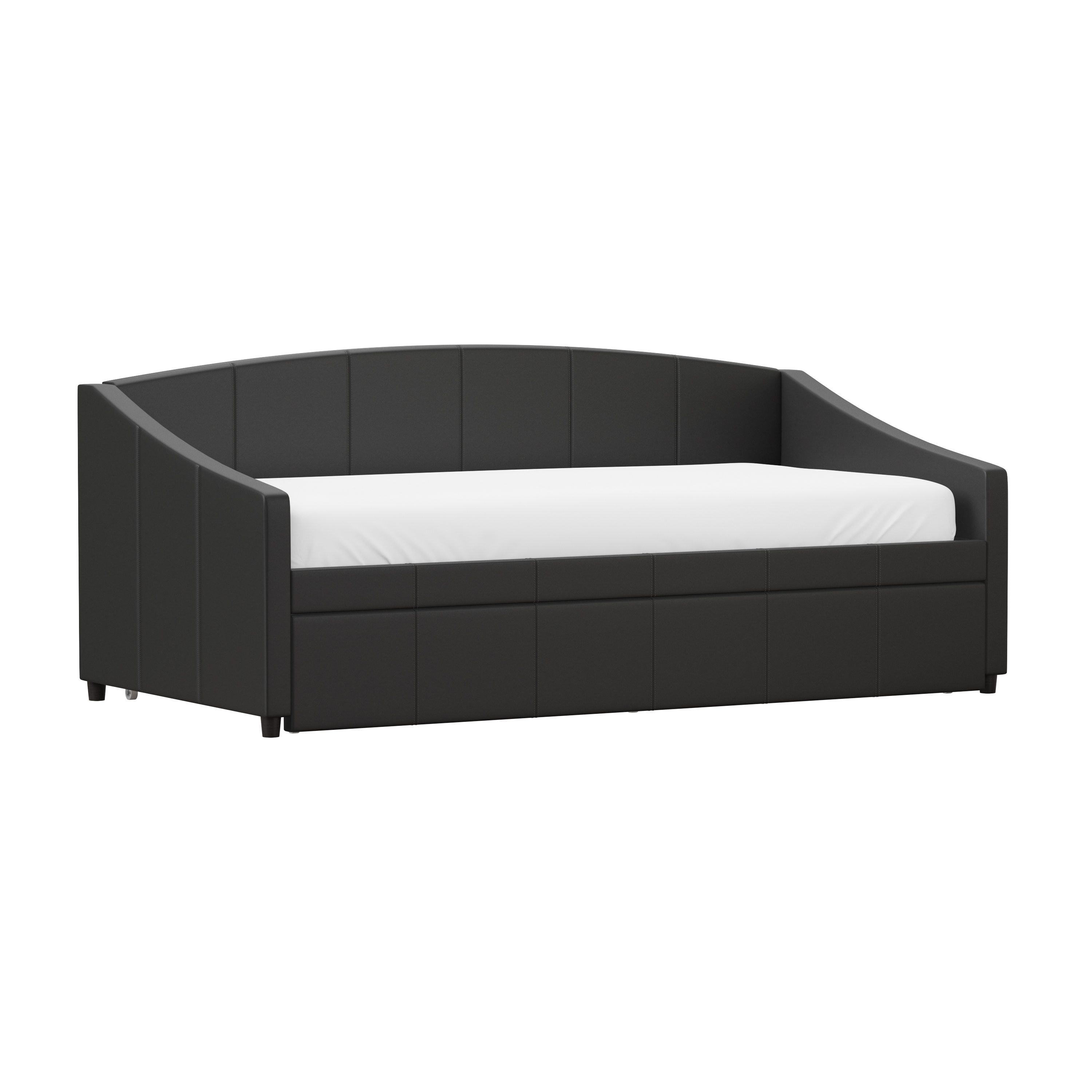 Hillsdale Oakley Upholstered Twin Daybed with Trundle, Black