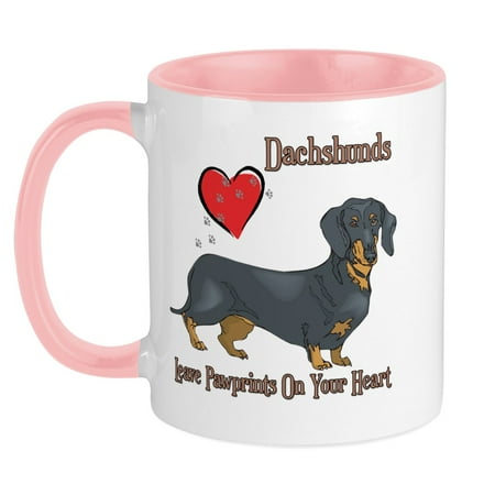 

CafePress - Dachshunds Leave Paw Prints Mug - Ceramic Coffee Tea Novelty Mug Cup 11 oz