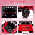 thumbnail image 6 of 12V Kids Ride-On Car, Electric Truck Ride-On Toys with 5MPH Max Speed, Remote Control, Lights, and Music for Kids Gifts, Red, 6 of 7