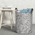 thumbnail image 7 of KLL Silver Glitter Waterproof Foldable Laundry Hamper Bucket with Handles for Storage Bin,Kids Room,Home Organizer (Medium ), 7 of 7