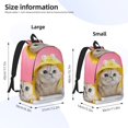 thumbnail image 3 of Yiaed A Funny Cat Print Backpack, Premium Laptop Backpack, Travel Backpack for Women, Lightweight Backpacks, Comfortable Back Pack-Medium, 3 of 5
