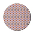 thumbnail image 1 of Ethnic Mouse Pad for Computers, Traditional Pattern of Kazakh and Turkish Motifs and 4 Petal Flower Print, Round Non-Slip Thick Rubber Modern Gaming Mousepad, 8" Round, Multicolor, by Ambesonne, 1 of 2