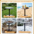 thumbnail image 5 of Outdoor Round Side Table, Black Aluminum 22" Small Coffee End Table Suitable for Patio Garden Backyard Porche Pool & Lawn, 5 of 10