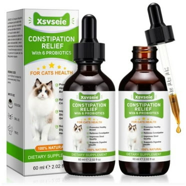 Cat Constipation Relief – 60ML Liquid Digestive Support with 6 Probiotics for Gut Health