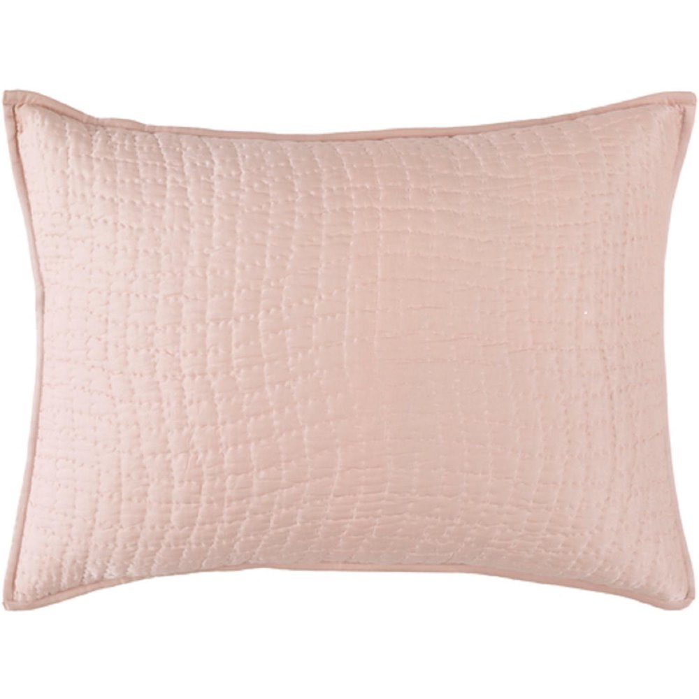 Sweet Dreams Bashful Pink King Size Quilted Pillow Sham with Small