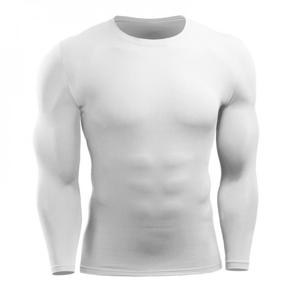 Clearance Men's Compression Shirts Crewneck LongSleeve MoistureWicking Baselayer Undershirts