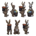 thumbnail image 2 of Set de adornos de resina de conejo de Pascua - Figuritas de primavera caprichosas • Decoración de mesa en ventana • Decoración duradera hecha a mano de Pascua • Estatuas de 2 piezas • Regalo festivo, 2 of 9