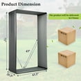 thumbnail image 4 of Costway 1 PC Galvanized Raised Garden Bed Outdoor Planter Box Firewood Rack Log Holder, 4 of 10