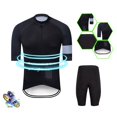 thumbnail image 2 of Afdoent Mens Two Piece Outfits Men's Bike Short Sleeved Top Competitive Road Cycling Clothing Riding Set Beach Clothes Fashion, 2 of 3