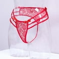 thumbnail image 5 of Elainilye Fashion Bikini Underwear for Women Sexy Thong Panties Sexy Lacy Underpants with Buttons for Controlling Length,Red, 5 of 9
