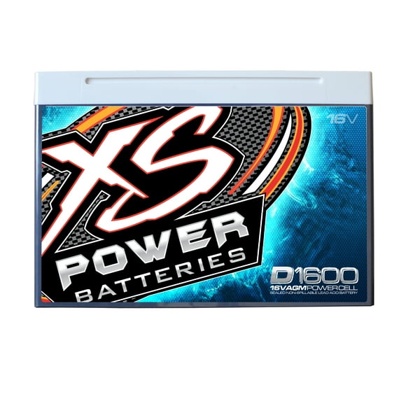 XS Batteries Battery D1600 D Series; AGM Absorbent Glass Mat; 16 Volt; 2400 Max Amps; Top 587 Terminal; 10.24 Inch Length; 6.46 Inch Width; 7.2 Inch Height; 775 Cranking Amps; 56 Ah Capacity