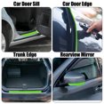 thumbnail image 3 of 1 Juego Coche Puerta Umbral Protector Pegatinas Carbono Fibra Patrón Verde, 3 of 7