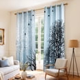 thumbnail image 4 of Cortinas opacas SUBRTEX Floral, 132 x 213 cm, color azul claro, 2 paneles, 4 of 9