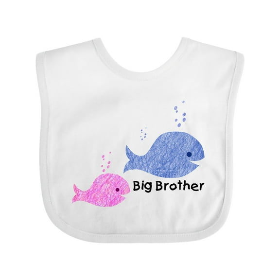 Inktastic Big Brother with Lil' Sister Boys Baby Bib