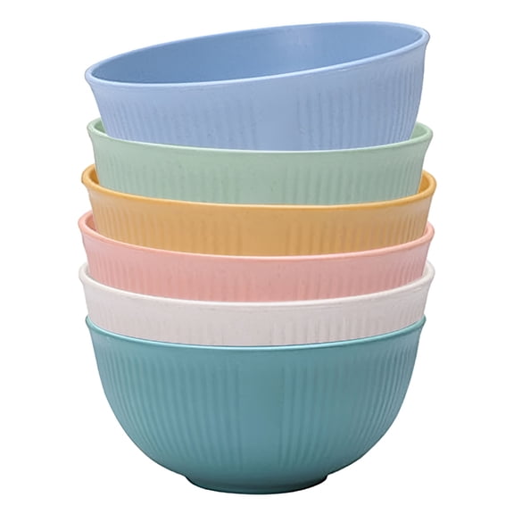 ACDANC Wheat Straw Bowls Set Unbreakable Large Cereal Bowls Set of 6 Microwave and Dishwasher Safe Bowls Big Bowls,Eco Friendly Soup Bowl for Serving Oatmeal and Salad Etc