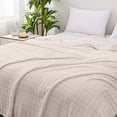 thumbnail image 5 of 27.6 x 39.4 Inch Checkered Coral Fleece Blanket, Thickened Soft Nap Throw, Warm Skin-Friendly for Dormitory, Couch, Office, Multi-Functional Lightweight, 1* Household Blanket, 5 of 6