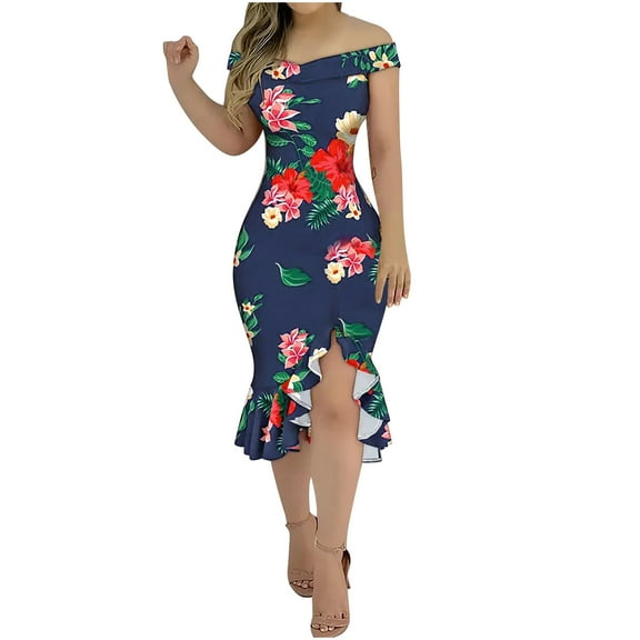 Plaid Halter Neck Bodycon Dress for Women Sleeveless Slim Fit Midi Dresses with Slit Sexy Summer Party Dress