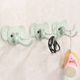 thumbnail image 4 of SIYTUAU Green Elephant Shape Wall Hook With Strong Adhesive 3.94 Inch Rotating Multi Hook For Kitchen Bathroom Home Organization Green Elephant Hook Green, 4 of 7