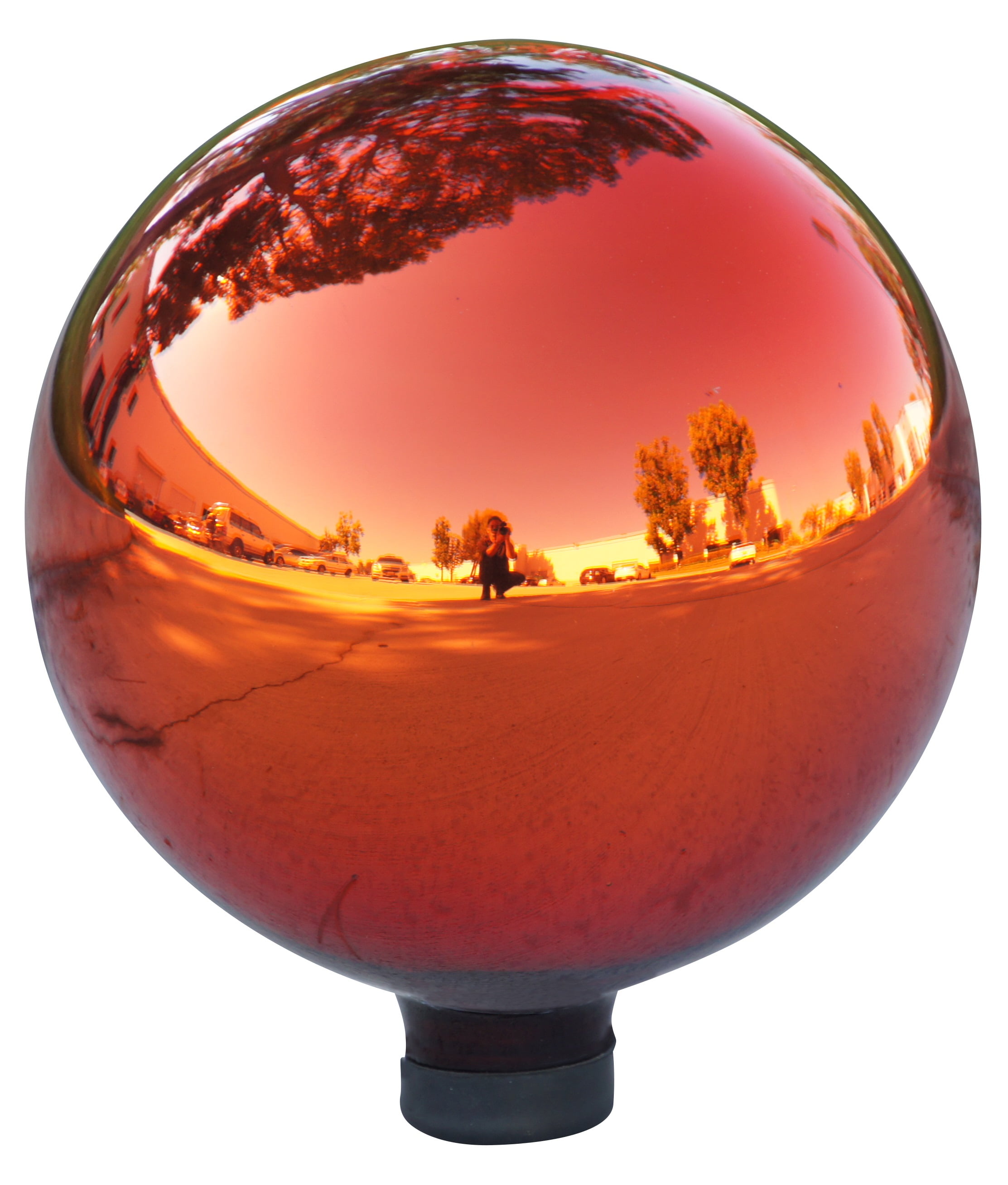 10" Glass Gazing Globe Reflective Mirror Ball Outdoor Garden Yard Decor
