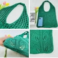 thumbnail image 2 of Kukuzhu Crochet Beach Tote Bag for Women Aesthetic Mesh Tote Bag Summer Hobo Bag Hollow Shoulder Handbags Knit Bag, 2 of 7