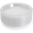 thumbnail image 2 of Exquisite 10" Heavy Duty 350 GSM Clear Disposable Party Plastic Plates - 100 Count, 2 of 10