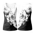 thumbnail image 6 of Womens Summer Sleeveless Tops Loose Button Henley Shirts Crew Neck Dressy Casual Blouses L, 6 of 7