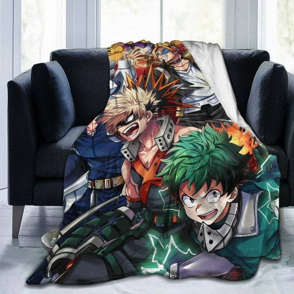 My Hero Academia Blanket Soft Lightweight Flannel Throw Blankets ,Decorative All Season Blanket 50x40