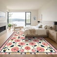 thumbnail image 3 of ODIKA 2'x3' Machine Washable Non-Slip Area Rug, Oriental Pink High Traffic Rug, Pink, 1084761, 3 of 7
