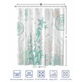 thumbnail image 4 of Split Shower Curtain for Transfer Bench, Coastal Turquoise Fabric Shower Curtains for Bathroom, Coral Starfish Jellyfish Seahorse Tub Sliding Transfer Bench Waterproof Bath Curtains 72"x84", 4 of 9