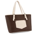 thumbnail image 6 of Wrangler Woven Tote Bag for Women Top Handle Satchel Handbag. Coffee-Beige, 6 of 7